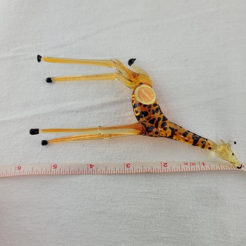 Vintage Murano Giraffe mundgeblasene Glas Figur Original Etikett Made in Italy - Bild 18 von 19