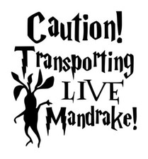 Baby On Board Harry Potter Mandrake Decal 1 5.5"x6" Choose Color