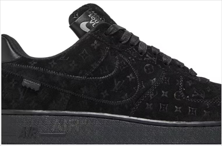 靴/バッグ Louis Vuitton Nike Air Force 1 Low By Virgil Abloh Black llic Silver Nike Air Force 1 Low x Louis Vuitton 'Black Metallic Silver