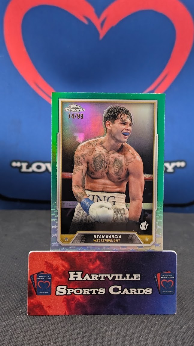 Ryan Garcia 2024 Topps Chrome Boxing #93 Green Refractor /99