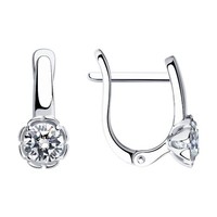 Ohrringe Silber 925 Creolen Zirkon Echtschmuck Silberschmuck