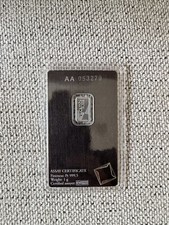 1 Gram Platinum Valcambi Bar .9995 Fine - Brown Assay Card Sealed - 1g 3141.45 per troy oz