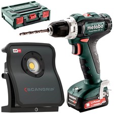 SCANGRIP Akku LED Strahler NOVA 4 & Metabo PowerMaxx BS 12 2x2 Ah Akku & SC36