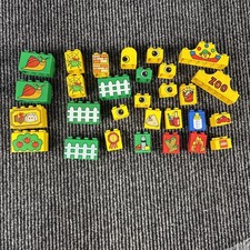 Lego Duplo Printed Bricks Lot of 30 - Some Duplicates - Free Shipping