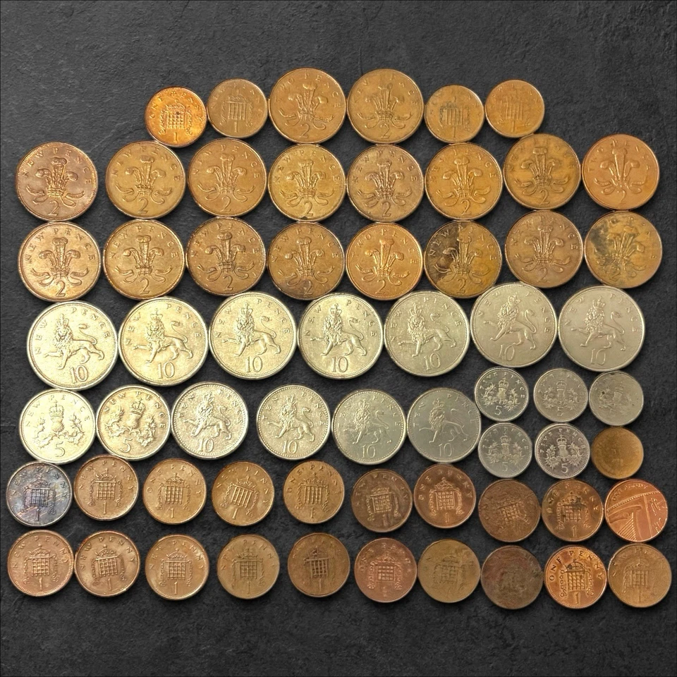 World Coin Lot 🇬🇧 British Decimal Coin Lot Mixed Dates & Denominations - Image 2 of 2