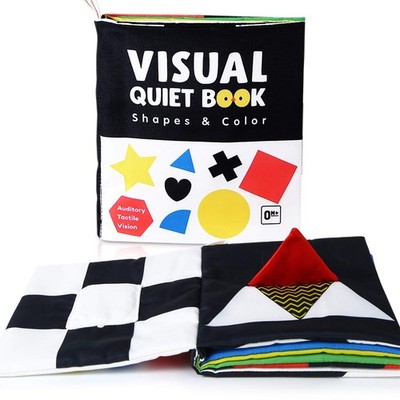 beiens High Contrast Black and White Baby Book - Touch and Feel Crinkle Senso...