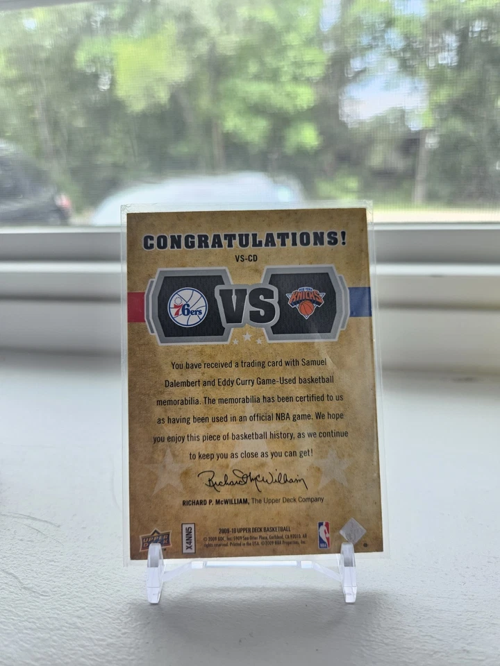 2009-10 Upper Deck - Vs Dual Materials Eddy Curry, Samuel Dalembert #VS-CD /600 - Image 2 of 2