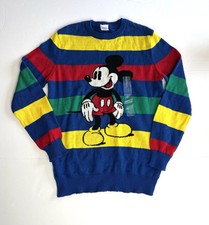 Disney Sweater Sweatshirt LlMickey Striped Knit Pre Owned Never Used Kid Sz L
