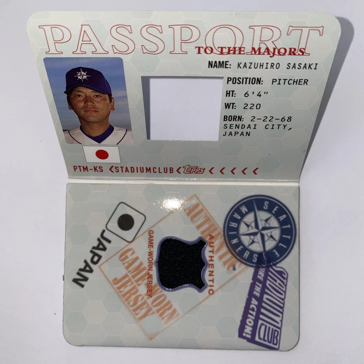 Kazuhiro Sasaki Seattle Mariners Baseball Sports Trading Cards