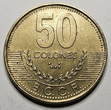 1997 Costa Rica 50 Fifty Colones - Copper Aluminum  Nickel - Costa Rican - World