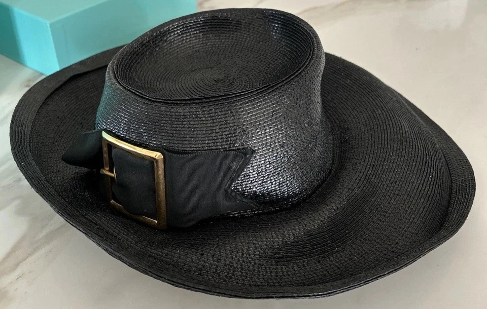 Sombrero Frank Olive Back Paja Verano Derby/Iglesia, Hebilla Dorada. Nunca usado Foto 2 de 4