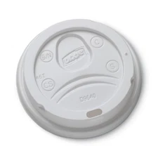 Dixie DL9540 10 oz. Sip-Through Hot Drink Dome Lids - White (100/Pack) New