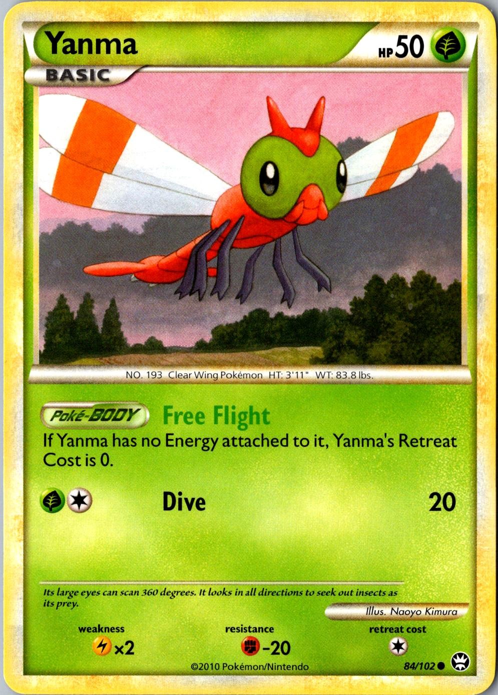 Yanma 84/102 Common Triumphant LP Pokemon Card