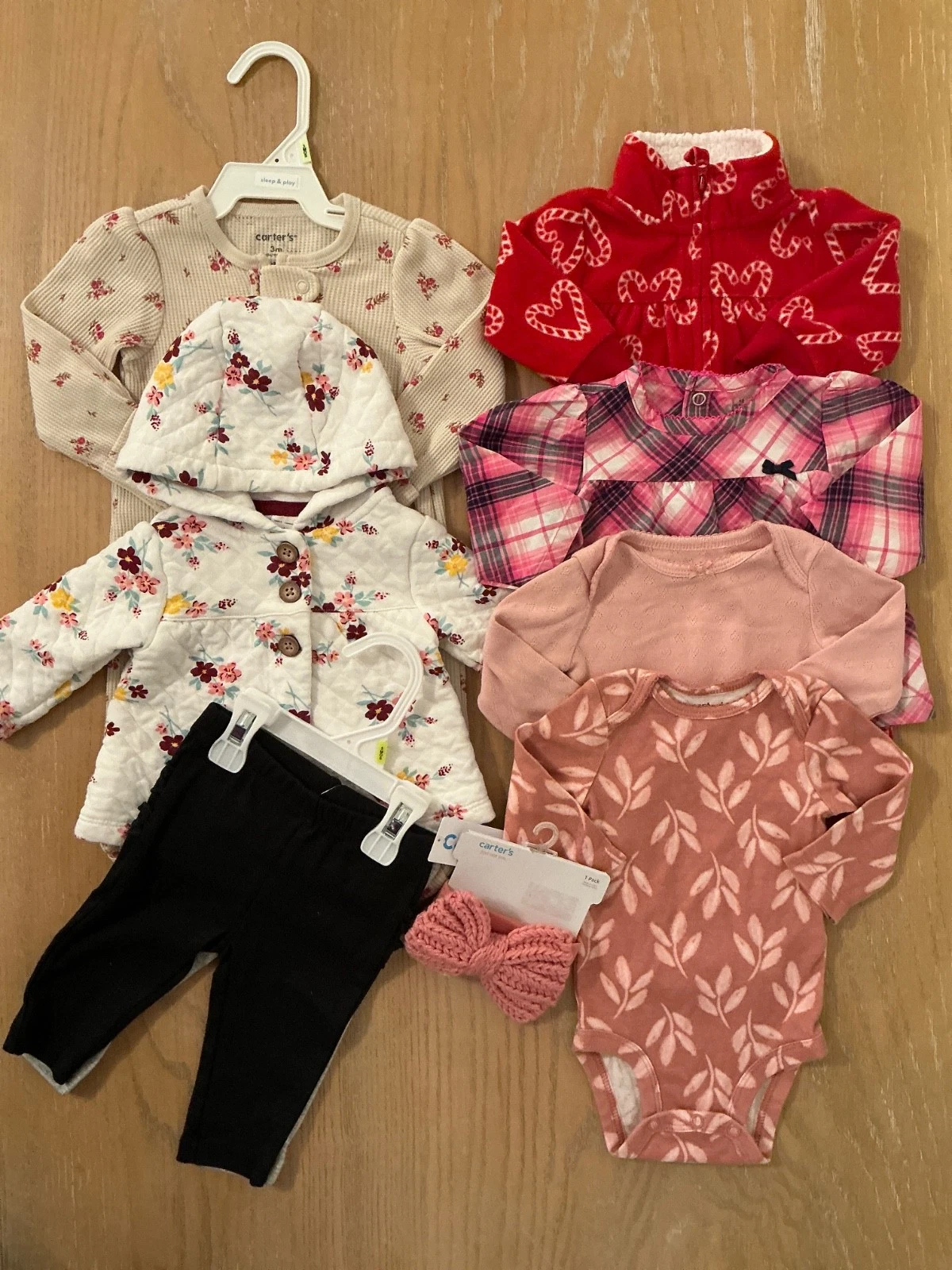 Carter's Infant Girls Winter Clothing Lot of 9 Size 0-3, 3 Months