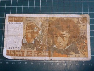 FRANCE BILLET de 10 FRANCS BERLIOZ 23/11/1972 F4 RARE & EN ETAT D'USAGE
