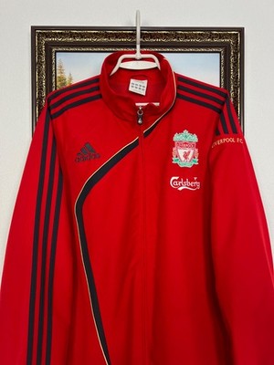 Vintage Adidas Liverpool Football Jacket Soccer Red Track Top Zip