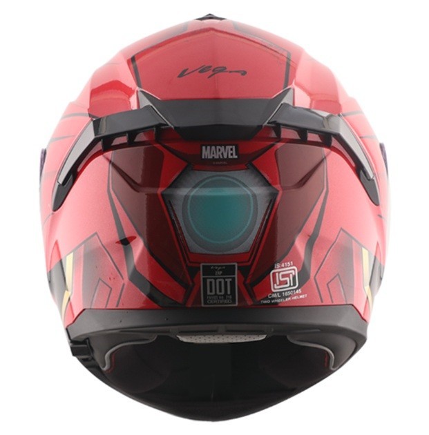 Vega Zap DV Marvel IRON MAN DOT Approved Full Face Motorcycle