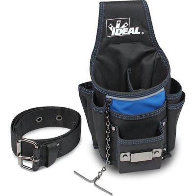 Ideal 37-022 Pro Series Service Pouch w Tool Belt Tape Clip 6 Pockets