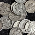 Silver Mercury Dimes lot (20) 1900s