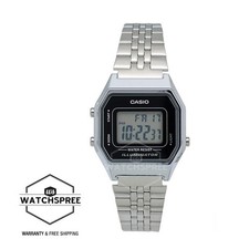 Casio Digital Stainless Steel Band Watch LA680WA-1D LA680WA-1