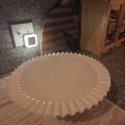 Vintage Fenton White Milk Glass Hobnail Cake Stand Ruffle Edge