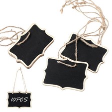 10 Pcs Mini Chalkboard Signs for Food Reusable Small: 3.15x1.97in, Black