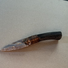 Hand Knapped Stone Blade Knife with Wrapped H...