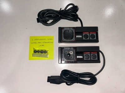 2 Sega Master System OEM Control Pad Controllers with Joystick 3020 Tested Clean