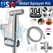 Toilet Shattaf Adapter Hose Bidet Spray Stainless Steel Handheld Shower Head NEW
