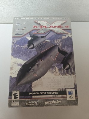  X-PLANE 8 FLIGHT SIMULATOR  MAC DVD OS MACINTOSH 2004 APPLE PILOT