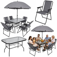 GartenmöBel Set Gartenset Sitzgruppe BalkonmöBel Tisch StüHle Sonnenschirm