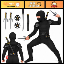 Kids Ninja Costume - Morph Suit, Boys Halloween Outfit, Dress Up, Cosplay Gear