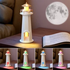 Moon Lighthouse Lamp, LED Moonlight Projector Lamp✨Speaker with Wireless Charge✨