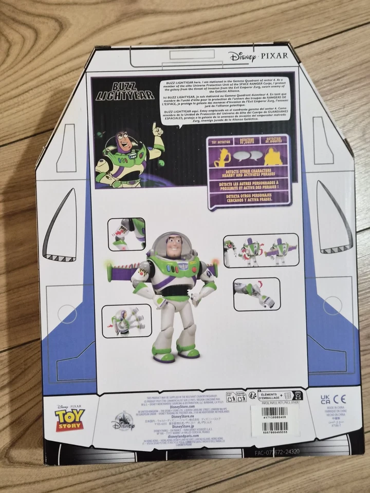 Disney Store Toy Story Buzz Lightyear Interactive Talking Action Figure NEW - Image 3 of 4