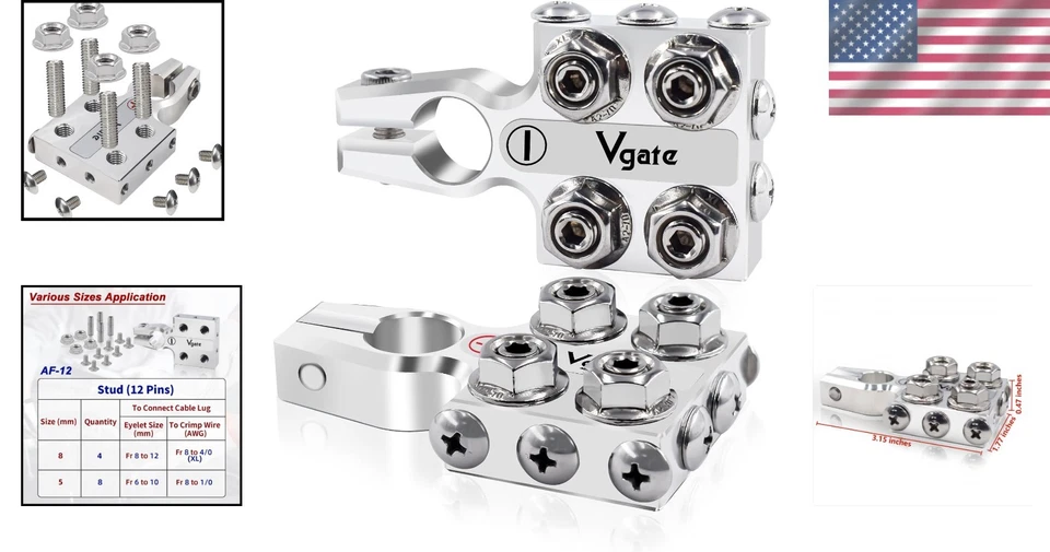 Multi-Size Battery Terminal Connectors, Positive & Negative - Image 2 of 4