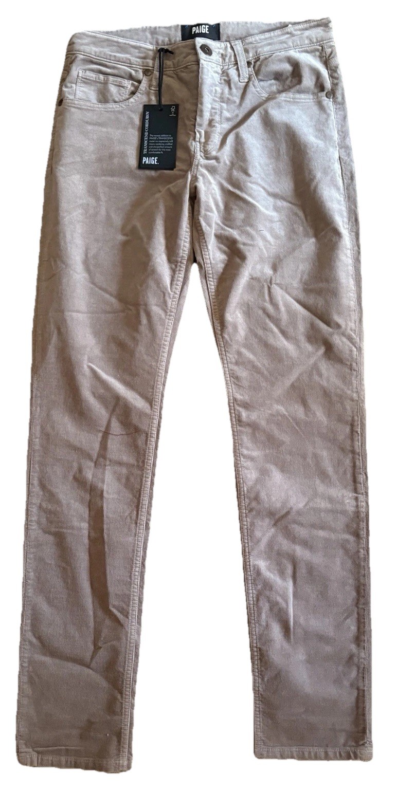 Paige Transcend Corduroy Skinny Jeans Women’s Size 29 Taupe  New