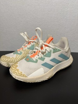 Adidas Women's Solematch Control Tennis Shoes White/Mint Ton/Orbit Grey Size 7