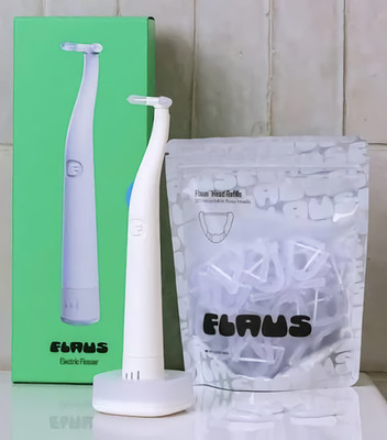 Flaus Electric Flosser Starter Kit NEW IN SEALED BOX - White