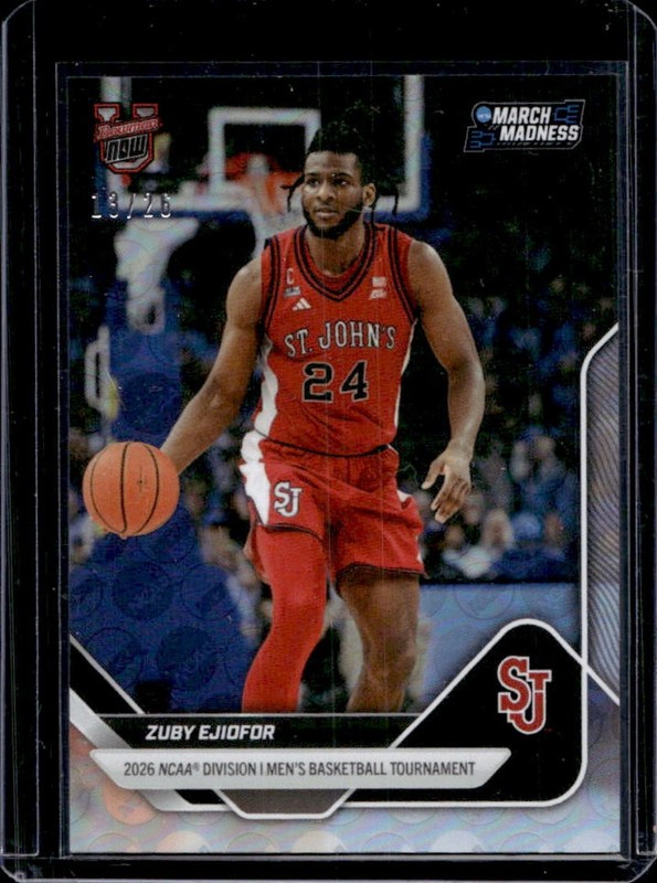 2025-26 Bowman U Now March Madness Zuby Ejiofor NCAA Logo Foil #/26