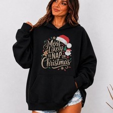 Most Likely to Nap on Christmas Funny Family Christmas Gift Hoodie