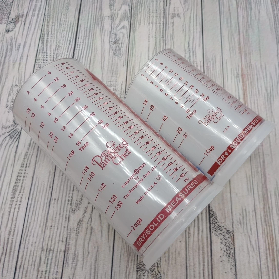 Pampered Chef Measure All Adjustable Liquid Dry 2 Cups 2225 & Mini 1 Cup 2236
Opens in a new window
