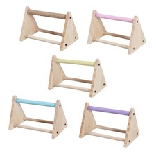 Wooden Parrot Stand Claw Grinding Training Bird Cage Accessory Sturdy Triangle