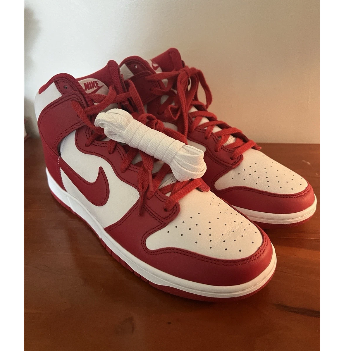 Nike Dunk High White Gym Red for Sale | Authenticity Guaranteed | eBay