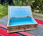 Antique Norwegian Trunk Kiste Painted Carved Circa 1800 Norway Octagonal Rare — photo 10