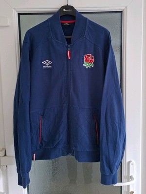 Umbro England Rugby Herren Pullover dunkelblau mit Reißverschluss - Größe XL