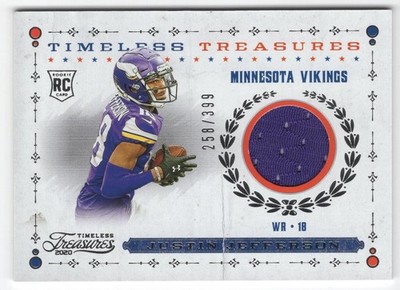 JUSTIN JEFFERSON 2020 Panini Timeless Treasures Jersey Relic RC /399 #TK-JUJ