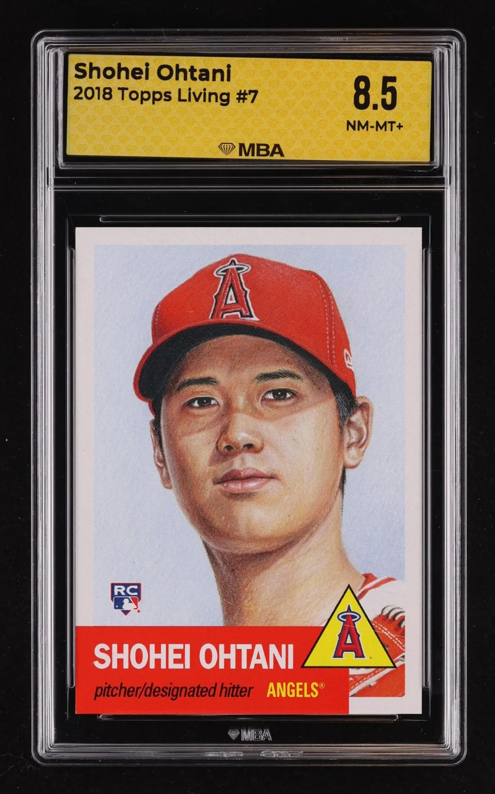 2018 Topps Living Shohei Ohtani #7 Rookie MBA 8.5