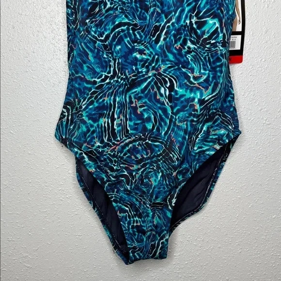 TYR Women's One Piece Blue & Black Swimsuit NWT Size Medium - Image 3 of 4