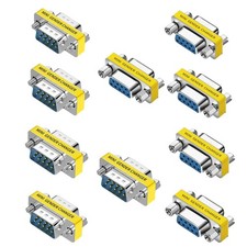 5 PCS DB9 Connector Null Modem Adapter 9Pin Serial VGA RS232 M/M F/F 10P