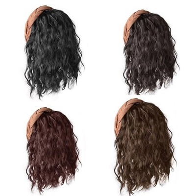 Girls Wigs Handmade Hairband Hair Extensions Curly Wigs Gift for Girlfriend